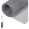 Fillis Rete Zanzariera Finestre, 150x500cm Zanzariera Telo Ricambio in Fibra di Vetro Zanzariera Rotolo Ricambio con spazzola per la pulizia, Zanzariera in Garza per Finestre Porte, Grigio