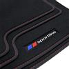 teileplus24 F675 Tappeti in Gomma Sportline Design per BMW X3 G01 / iX3 2018-, Cucitura:Rosso