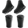 JRILUO Gommini per Bastoncini Trekking, 4 Pezzi Universali Tampone in Gomma per Bastoni Nordic Walking, 2 Cerchi 2 Ferri di Cavallo Accessori per Bastoncini Professionali Punta Bastone Bastoncini Protector