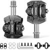 CXWXC Pedali per bicicletta Clic, pedali per mountain bike, pedali double face, piattaforma larga, antiscivolo, con 3 cuscinetti in alluminio, leggeri per mountain bike, trekking (Rosso)
