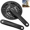 BORDEAG Guarnitura per Mountain Bike da 170 mm, 6/7/8-Fach Guarnitura per Bicicletta, Pedivella Bici, Guarnitura Corona Bicicletta con 24/34/42T, Lega di Alluminio, per Mountain Bike, MTB