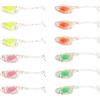 EMSea 40 Pezzi 5 Cm Crappie Esche 0,8 G Shad Artificiali Morbide Pesca T Tail Rosa Arancione Giallo Verde Artificiali In Silicone