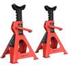 Amazon Basics Cavalletti di sostegno per veicoli, in acciaio, Capacità di 3 tonnellate (2,7 tonnellate metriche), 1 paio, Rosso/Nero