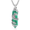 INFUSEU INFSEU Collana Fenice di cristallo, Sospensione Di Uccelli Spirituali Animali Spirituali Malachite Gioielli Crystal Che Aumentano Gioielli Phoenix Regali per Donne Ragazze Lei