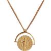 PELEIFA Collana Girocollo Delicata con Moneta Romana,Ciondolo Mitologico A Y Placcato Oro 18k