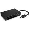ICY BOX IB-CR401-C3 Multi Card Reader Type-C USB 3.0, Supporta le Specifiche SD 4.0 / UHS-II (SDXC-II/SDHC-II), Velocità di Trasferimento Dati fino a 300 MB/s