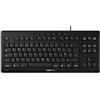CHERRY STREAM KEYBOARD TKL, Tastiera Con Filo senza Tastierino Numerico, Layout per il Regno Unito (QWERTY), Battitura Silenziosa dei Tasti, Sensazione di Digitazione Unica, Nero