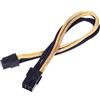 SilverStone SST-PP07-IDE6BG - cavo estensione sleevato 6pin a PCI-E 6pin, 25cm, nero/oro