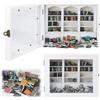 Qingning Libreria per Alleviare L'Ansia, con 200 Libri, Scaffale in Legno per Case di Bambola, Regalo per Appassionati di Libri e Miniature, Mini Libreria Ornamentale Decorativo (Bianco)