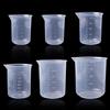 Pinsheng 6 Pezzi Misurini Graduati Plastica 50ml-500ml, Bicchieri Graduati Becher Graduato Plastica Misurino Dosatore per Cucina Laboratorio (50ml X 2, 100ml, 150ml, 250mml, 500ml)