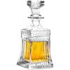 OliBoPo Decanter in vetro con tappo geometrico ermetico, decanter per whisky, per vino, bourbon, brandy, liquori, succhi di frutta, acqua, collutorio, vetro italiano senza piombo (500 ml)