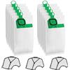 Sunnila 10 Sacchetti + 3 Filtri Compatibili con aspirapolvere Vorwerk Folletto VK140 VK150 Sacchi - Verde