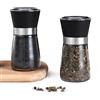 Souvik Macina Pepe e Sale Manuale, Macina Sale e Pepe con Meccanismo in Ceramica Regolabile, Ideale per Spezie, Acciaio Inox e Vetro, Perfetto per Cucina e Tavola