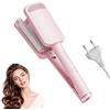 AVCXEC Ferro Arricciacapelli 32 mm, Piastra Onde Larghe con 4 Temperature Regolabili Ferrs Arricciacapelo a Onde Grandi Ferro-Arricciacapell per Involtini Francesi Rapido Piastra Beach Waves (Rosa)