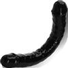 Future of your pleasure Sensual Doppio Dildo Nero 30cm - XXL Morbido in Silicone, Realistico e Flessibile, Per Coppie e Uso Singolo, Dildo Anale e Vaginale, FOPS D15-5