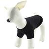 feiling Cotone Maglietta Tinta Unita Per Medie e grandi cani Costume comodo Estivo in jersey Pullover Primavera Autunno Pulli traspirante cani Polo Tops Cappotto per cani (XXL, nero)