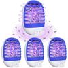 PQETBV 4PCS Trappola per Zanzare Elettrica, UV Lampada Antizanzare Elettrica, Risparmio Energetico Elettroinsetticida, Insetticida Lampade Zanzariere per Casa Giardino Interno Esterno Cucina