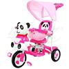 BSD Dondolo - Triciclo per Bambini 2 in 1 - Panda Triciclo con Effetti di Sonori - Rosa