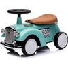 sun baby Macchinina bambino 1 anno Retro Classic, macchinina cavalcabile bambino, auto per bambini, aiuto per imparare a camminare con suoni, Volante con clacson (Turchese)