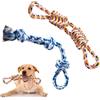 Generic 7WUNDERBAR giocattolo da masticare per cani, 2 pezzi corda di cotone con 3 nodi, 60 cm giocattolo per cani di grossa taglia
