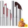 Qixfyze Rossetto Miele Nero Balsamo Labbra Colorato Lunga Durata, Rossetti Miele Noir Lip Gloss Idratante Labbra, Nero e Rosa Rossetto Luminoso Tinta Labbra Rimpolpante per Donna(Black+Pink-2Pcs)