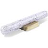 Flexzion Mattarello francese, 30,5 cm, mattarello in marmo bianco per la cottura con base in legno, rullo antiaderente per cuocere fondente, crosta, pasticceria, biscotti, pizza, pasta