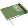 tumuarta Blocco da disegno ad acquerello, 300 g, 25% cotone, 14 x 21 cm, 24 fogli, 48 pagine, senza acidi, carta per acquerelli, colori assortiti (verde, 21 x 14 cm)
