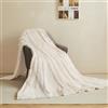 Melldrry Coperta Matrimoniale Pile, Coperta per Divano Morbida, Plaid Pile Blanket per Letto Caldo e Confortevole (Beige, 150 * 200CM)
