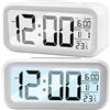 Retoo Sveglia digitale portatile con indicatore di temperatura e grande display LED per bambini e adulti, orologio intelligente da tavolo con display LCD e funzionamento, bagno e ufficio
