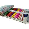 Wady per 72 pastelli e matite, in tela, astuccio per penne roll-up per artista, tasca multiuso per viaggi/scuola/ufficio/in (nota: senza matite colorate)