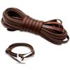 GIDWRIY Cordino Cuoio 5 mm x 5 m, Laccio Pelle, Corda Marrone Pelle, Stringa Cuoio per Gioielli