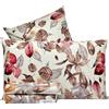 Riad Arredo Set Completo Letto Matrimoniale in 100% Cotone Morbidissimo - Completo Lenzuola in Cotone Delicato (Foglie Arancio)