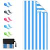 Sarsumir Telo Mare Grande 90x180cm Telo Mare Microfibra Asciugatura Rapida Asciugamano da Spiaggia per Palestra Viaggi Campeggio Sport Spa Yoga Piscina, Blu