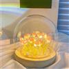 Neioaas Luce notturna tulipano fai da te, tulipano fatto a mano, confezione di materiale per creare la propria atmosfera simulazione fiore sonno bambini ragazze coppia amici regalo (rosa)