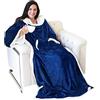 Catalonia Classy Accogliente Coperta con Maniche e Tasche, Coperta TV Double-Face Coperta in Micropile Sherpa Calda, Regalo per Adulti Donne Uomini 185cm x 140cm