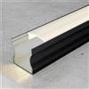 M LEDME Profilo Led piatto U High Nero laccato per strisce Led 12-24V a superfice 2 metri in alluminio M LEDME