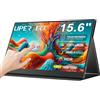 UPERFECT Monitor Portatile Touchscreen 15.6 125% sRGB FHD HDR Opaco 2000:1 Contrast, Custodia Multifunzionale in Pelle, Compatibile con VESA, Doppia porta USB-C per Laptop/Telefono/Console di Gioco