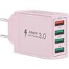 Aioneus Caricatore USB, Presa USB da Muro 40W QC3.0 Caricatore Multiplo Caricabatterie Rapido per iPhone Series, Samsung, Adattatore Cellulare Carica Universale Xiaomi Alimentatore Huawei Spinotto Spina Rosa