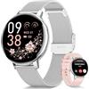 SWGOTA Smartwatch Donna con Chiamate WhatsApp, 1,39 HD Orologio Fitness con 120 Sports 24H Cardiofrequenzimetro, SpO2 Sonno Ciclo Mestruale Smart Watch IP68 Notifiche Calorie per Android iOS Argento