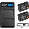 Shentec 2X Shentec 7.0V 2300mAh Compatibile Batteria EN-EL15 EN-EL15a EN-EL15b EN-EL15c MH-25 MH-25a D7100 D750 D7000 D700 D7200 D810 D810A D850 D800 D800E D500 D800E D610 D600 Z6 Z7