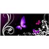 Silent Monsters Tappetino Mouse XXL 90 x 40 cm, Grande, Farfalla viola, con Bordo Cucito, Durevoli, antiscivolo e silenzioso, gioco ufficio casa lavabile arrotolabile, Tappetini per il Gaming Mousepad