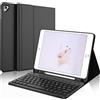 IVEOPPE Custodia con Tastiera per iPad 6 Generazione 9.7 2018, Cover Tastiera per iPad 6a Gen 2018, iPad 5a Gen 2017, iPad Air 2/1 2014/2013,iPad Pro 9.7, Tastiera Italiano Magnetica Staccabile, Nero