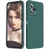 ISOI - Cover per Xiaomi Redmi Note 12 Pro 5G/Xiaomi Poco X5 Pro, Custodia Morbida in Silicone Liquido, Protezione Completa Antiurto Ultra Sottile per il Corpo - Verde Notte