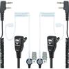 TechSide Microfono Auricolare Pneumatico cavi spiralati Estensibili 200cm walkie talkie Compatibile con Kenwood 2 pin BaoFeng UV-5R UV-82 888S Midland G10 G11V CT890 Vigilanza Sicurezza Caccia (2PZ)