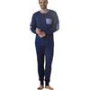 Karelpiù Pigiama Uomo Calibrato Caldo Cotone Colore Blu con Toppe (indicare con email Taglia) Taglie Disponibili : 56, 58, 60