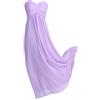 iiniim Donna Abito da Sera Lungo Senza Maniche per Damigella d'Onore, Cerimonia,Spettacolo, Compleanno Vestito Formale Lavanda 36