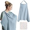 VEGCOO Coperta allattamento al seno per bambini, coperte per allattamento, grembiule allattamento al seno e asciugamano di salva, copertura allattamento sciarpa per mamme, morbido cotone traspirante