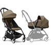 Stokke Passeggino Stokke YOYO3 con Newborn Shell - Include telaio nero, YOYO 6+ Color Pack (Toffee) e Newborn Shell (Toffee)