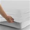 HOME ZEN HOUSEHOLD LINEN Lenzuola Sotto con Angoli Elastici, 100% Cotone, per Letto Matrimoniale e Singolo e Piazza mezza, Colori Tinta Unita (Bianco, 90 x 190 + 25 cm)