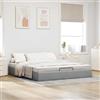 IKAYAA Letto Matrimoniale 160x200 con Contenitore Letto Idraulico con meccanismo di Sollevamento Letto Imbottito con Rete a Doghe-Grigio chiaro-160 x 200 cm